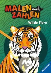 Ravensburger Malen nach Zahlen Wilde Tiere - 32 Motive abgestimmt auf Buntstiftsets mit 24 Farben (Stifte nicht enthalten) - Malbuch mit nummerierten Ausmalfeldern für fortgeschrittene Fans - Taschenbuch