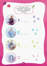 Stefanie Hahn: Disney Die Eiskönigin 2 Mein Vorschulblock Lesen und Schreiben - Konzentration, Erstes Lesen und Schreiben und Rätseln ab 5 Jahren - Spielerisches Lernen für Elsa-Fans ab Vorschule - Taschenbuch