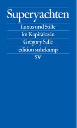 Buchcover mit blauem Hintergrund. Titel: Superyachten, Autor: Grégory Salle.