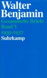 Buchcover in Blau mit dem Titel 'Gesammelte Briefe Band V 1935-1937' von Walter Benjamin. Verlag Suhrkamp.