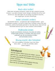 Buchcover mit dem Titel Schreibübungen für die 1. und 2. Klasse. Illustrationen von Tieren und buntem Hintergrund.