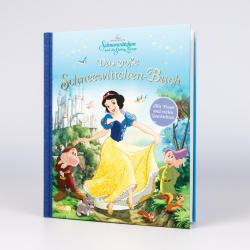 Buchcover mit dem Titel 'Das große Schneewittchen Buch'. Abbildung von Schneewittchen in einem bunten Märchenwald.