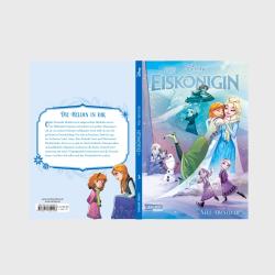 Cover von Die Eiskönigin. Abgebildet sind die Charaktere Anna und Elsa in einer winterlichen Landschaft.