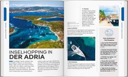 Buchcover mit dem Titel 'Entdecke Kroatien'. Bild zeigt eine Person auf einem Stand-Up-Paddleboard in klarem Wasser vor Felsen.