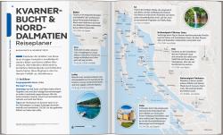 Buchcover mit dem Titel 'Entdecke Kroatien'. Bild zeigt eine Person auf einem Stand-Up-Paddleboard in klarem Wasser vor Felsen.