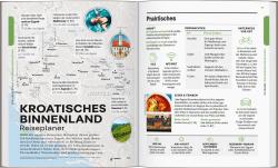 Buchcover mit dem Titel 'Entdecke Kroatien'. Bild zeigt eine Person auf einem Stand-Up-Paddleboard in klarem Wasser vor Felsen.