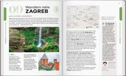 Buchcover mit dem Titel 'Entdecke Kroatien'. Bild zeigt eine Person auf einem Stand-Up-Paddleboard in klarem Wasser vor Felsen.