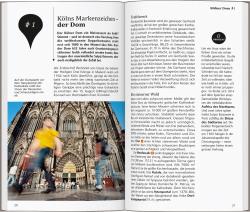 Buchcover über Köln mit dem Titel 'Köln'. Im Hintergrund sind die Kölner Domtürme und eine Stadtansicht.