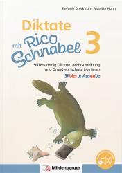 Mareike Hahn: Diktate mit Rico Schnabel, Klasse 3 - silbierte Ausgabe - geheftet