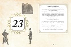 Alte Buchseite mit Text und kleinen Schwarz-Weiß-Bildern. Das Design wirkt vintage und antik.