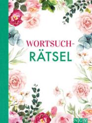 Buchcover mit dem Titel 'Wortsuchrätsel'. Umrahmt von bunten Blumen und Pflanzen.