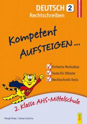 Buchcover mit dem Titel 'Deutsch 2 Rechtschreiben'. Abbildung eines cartoonhaften Tigers in einem Superhelden-Outfit.
