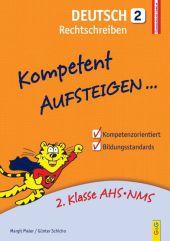 Buchcover mit dem Titel 'Deutsch 2 Rechtschreiben'. Abbildung eines cartoonhaften Tigers in einem Superhelden-Outfit.