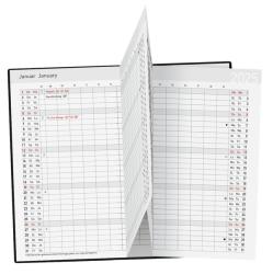 Taschenkalender Saturn Leporello Karton schwarz 2025