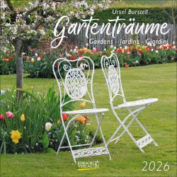 KORSCH Wandkalender Gartenträume 30 x 30 cm bunt 2026