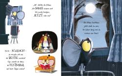 Buchcover mit gelbem Hintergrund. Titel: 'Der Löwe in dir'. Abbildung eines Löwenkopfes mit einer Maus auf dem Kopf. Illustrationen von Rachel Bright und Jim Field.