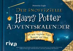 Buchcover mit dem Titel 'Der inoffizielle Harry Potter Adventskalender'. Dunkelblauer Hintergrund mit goldenen und weißen Schriftzügen.