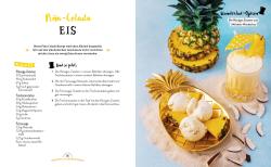 Buchcover mit dem Titel 'Eis aus dem Wunderland'. Bunte Eiskugel auf einer Waffel, pinker Hintergrund.