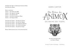 Aimée Carter: Die Erben der Animox 5. Die Rache des Tigers - gebunden