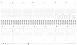 Wochenplaner Querformat blau 2025