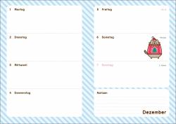 Kalender 2025/2026. Rosa Hintergrund mit diagonalen Streifen. Herzform mit einer grauen Katze. Einfaches, verspieltes Design.