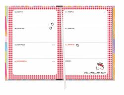 Schülerkalender für 2025/2026. Auf dem Cover ist eine Hello Kitty Figur mit buntem Hintergrund.