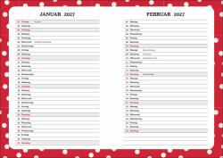 Schülerkalender für 2025/2026. Auf dem Cover ist eine Hello Kitty Figur mit buntem Hintergrund.