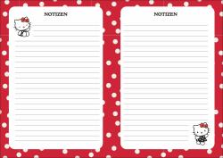 Schülerkalender für 2025/2026. Auf dem Cover ist eine Hello Kitty Figur mit buntem Hintergrund.