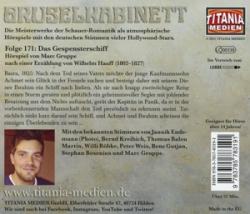 Wilhelm Hauff: Gruselkabinett - Das Gespensterschiff, 1 Audio-CD - CD