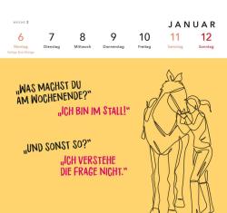 Glück hat vier Hufe, einen Schweif und mag Karotten. Pferdemädchen-Kalender 2025