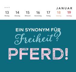 Glück hat vier Hufe, einen Schweif und mag Karotten. Pferdemädchen-Kalender 2025