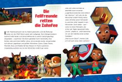 Buchcover von Paw Patrol. Titel: Die größten Einsätze der Fellfreunde, mit mehreren Hunden in Action.