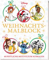 Disney: Disney: Weihnachtsmalblock: 40 festliche Motive zum Ausmalen - Taschenbuch