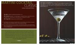 Martini Cocktail Rezept mit Zutaten und Zubereitung. Bild eines Martini-Glases mit einer grünen Olive.