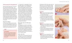 Buchcover mit dem Titel 'Babymassage'. Ein Baby liegt auf einem weichen Untergrund, eine Hand massiert den Rücken.