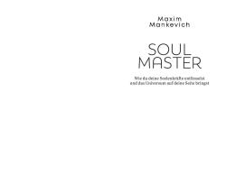 Maxim Mankevich: Soul Master  - SPIEGEL-Bestseller #1 - gebunden