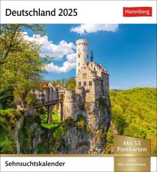 Deutschland Sehnsuchtskalender 2025 - Wochenkalender mit 53 Postkarten