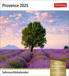 Provence Sehnsuchtskalender 2025 - Wochenkalender mit 53 Postkarten