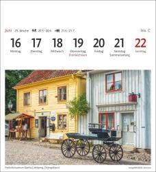 Schweden Sehnsuchtskalender 2025 - Wochenkalender mit 53 Postkarten