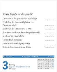 Berthold Budde: Wissen Tagesabreißkalender 2025 - Quizfragen aus Geschichte, Politik, Kultur, Technik und Sport