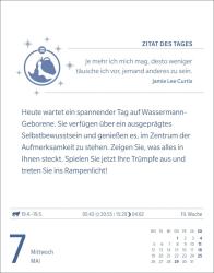 Robert Satorius: Wassermann Sternzeichenkalender 2025 - Tagesabreißkalender - Ihr Horoskop für jeden Tag