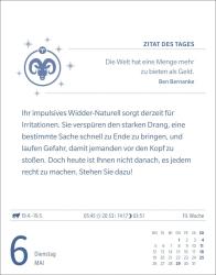 Robert Satorius: Widder Sternzeichenkalender 2025 - Tagesabreißkalender - Ihr Horoskop für jeden Tag