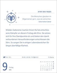 Robert Satorius: Widder Sternzeichenkalender 2025 - Tagesabreißkalender - Ihr Horoskop für jeden Tag