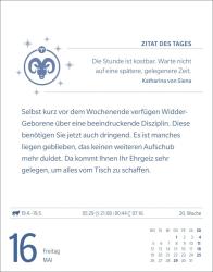 Robert Satorius: Widder Sternzeichenkalender 2025 - Tagesabreißkalender - Ihr Horoskop für jeden Tag