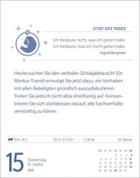 Robert Satorius: Jungfrau Sternzeichenkalender 2025 - Tagesabreißkalender - Ihr Horoskop für jeden Tag