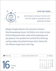 Robert Satorius: Waage Sternzeichenkalender 2025 - Tagesabreißkalender - Ihr Horoskop für jeden Tag