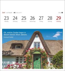 Momente des Glücks Postkartenkalender 2025 - Wochenkalender mit Zitaten, mit 53 Postkarten