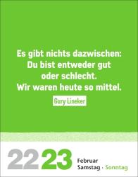 Marco Heibel: Lattenknaller Tagesabreißkalender 2025 - Die witzigsten Fußballersprüche