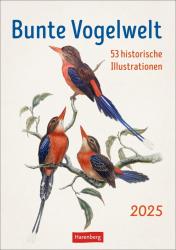 Bunte Vogelwelt Wochenplaner 2025 - 53 historische Illustrationen