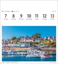 Bretagne & Normandie Sehnsuchtskalender 2025 - Wochenkalender mit 53 Postkarten